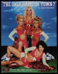 7x470 THE ONLY GAME IN TOWN? special video poster '91 Jeanna Fine, lots of sexy cheerleaders!