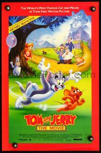 7x347 TOM & JERRY THE MOVIE special poster '92 cartoon cat & mouse in their first motion picture!