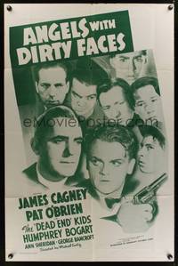 7z027 ANGELS WITH DIRTY FACES 1sh R56 James Cagney, Pat O'Brien & Dead End Kids classic!