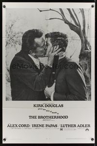 7z107 BROTHERHOOD 1sh '68 Kirk Douglas gives the kiss of death to Alex Cord!