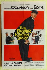 7z113 BUSTER KEATON STORY 1sh '57 Donald O'Connor as The Great Stoneface comedian, Ann Blyth!