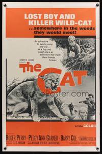 7z130 CAT 1sh '66 Roger Perry, Peggy Ann Garner, lost boy & killer wildcat!