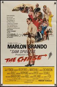 7z134 CHASE 1sh '66 Marlon Brando, Jane Fonda, Robert Redford, directed by Arthur Penn