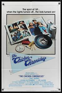 7z136 CHICKEN CHRONICLES 1sh '77 Steve Guttenberg, Phil Silvers, the spirit of '69!