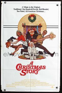 7z143 CHRISTMAS STORY 1sh '83 best classic X-mas movie, great art by Robert Tanenbaum!