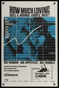 7z154 COMMON LAW CABIN 1sh '67 Russ Meyer, How much loving does a normal couple need?