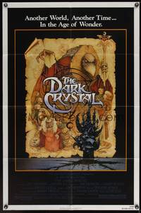 7z177 DARK CRYSTAL 1sh '82 Jim Henson & Frank Oz, Richard Amsel fantasy art!