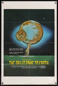 7z182 DAY IT CAME TO EARTH style B 1sh '77 Harry Thomason directed, cool sci-fi art!