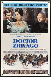 7z232 DOCTOR ZHIVAGO style B 1sh '65 Omar Sharif, Julie Christie, David Lean English epic!