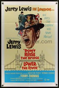 7z242 DON'T RAISE THE BRIDGE, LOWER THE RIVER 1sh '68 wacky image of Jerry Lewis in London!