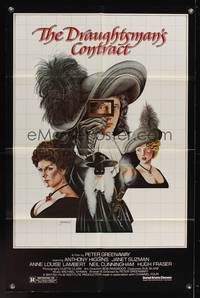 7z263 DRAUGHTSMAN'S CONTRACT 1sh '83 Peter Greenaway, cool artwork of cast by Sparacio!