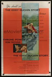 7z278 EDDY DUCHIN STORY 1sh '56 Tyrone Power & Kim Novak in a love story you will remember!
