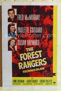 7z350 FOREST RANGERS 1sh R58 Fred MacMurray, Paulette Goddard, Susan Hayward