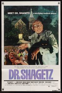 7z403 GOD BLESS DR. SHAGETZ 1sh '74 John Solie art of terrifying medical genius!