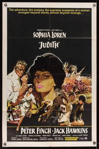 7z510 JUDITH 1sh '66 artwork of sexiest Sophia Loren & Peter Finch!