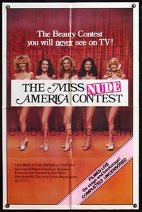 7z601 MISS NUDE AMERICA CONTEST 1sh '80 beauty pageant sexploitation, you will never see on TV!