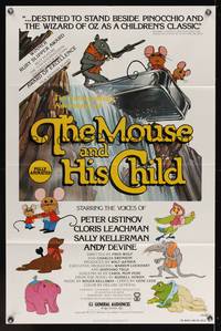 7z607 MOUSE & HIS CHILD 1sh '77 Peter Ustinov, Cloris Leachman, Andy Devine!