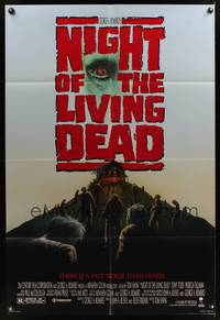 7z637 NIGHT OF THE LIVING DEAD 1sh '90 Tom Savini directed, George Romero, Patricia Tallman!