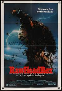 7z710 RAWHEAD REX 1sh '86 Clive Barker, wild monster image, it lives again to feed again!