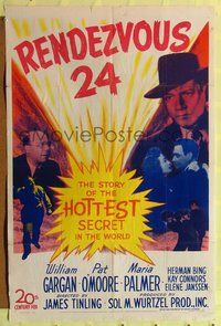 7z714 RENDEZVOUS 24 1sh '46 the story of the HOTTEST secret in the world!