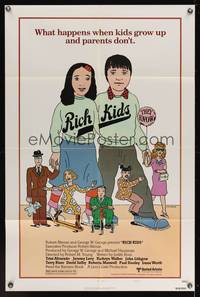 7z722 RICH KIDS style A 1sh '79 Robert Altman, Trini Alvarado, John Lithgow, wacky Chwast art!