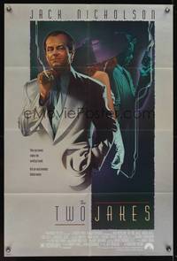 7z903 TWO JAKES 1sh '90 exceptional art of smoking Jack Nicholson by Rodriguez!