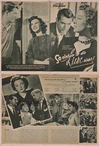 8a180 BACHELOR & THE BOBBY-SOXER German program '49 Cary Grant dates Shirley Temple & Myrna Loy!
