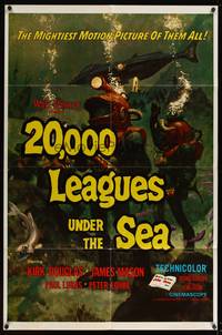 8b148 20,000 LEAGUES UNDER THE SEA 1sh R71 Jules Verne classic, wonderful art of deep sea divers!