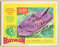 8b032 BATMAN  LC #3 '66 great image of Adam West & Burt Ward as Robin in Bat-Speedboat!