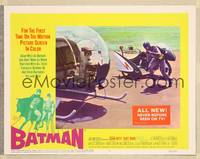 8b036 BATMAN  LC #5 '66 great image of Adam West by motorcycle running towards helicopter!