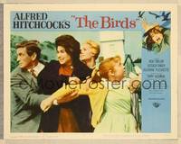 8b048 BIRDS LC #1 '63 Hitchcock, great close up of Rod Taylor, Suzanne Pleshette & Tippi Hedren!