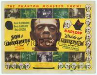 8b002 SON OF FRANKENSTEIN/BRIDE OF FRANKENSTEIN TC '40s Boris Karloff as the monster!
