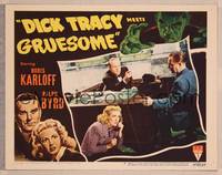 8b072 DICK TRACY MEETS GRUESOME LC #8 '47 Ralph Byrd being chewed out as Anne Gwynne eavesdrops!