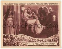 8b009 FLASH GORDON chapter 6 LC '36 Buster Crabbe holds Jean Rogers, best serial ever!