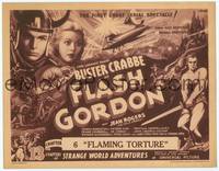 8b007 FLASH GORDON chapter 6 TC '36 Buster Crabbe, best serial ever, cool montage art!
