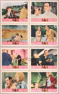 8b812 GOLDFINGER/DR. NO 8 full-color LCs '66 Sean Connery as James Bond + Miss Honey & Miss Galore!