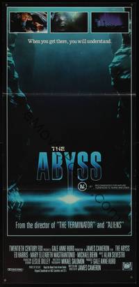 8c259 ABYSS Aust daybill '89 directed by James Cameron, Ed Harris, Mary Elizabeth Mastrantonio