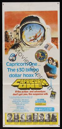 8c270 CAPRICORN ONE Aust daybill '78 Elliott Gould, O.J. Simpson, 30 billion dollar hoax!