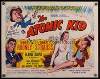 8c085 ATOMIC KID style A 1/2sh '55 art of nuclear Mickey Rooney, an explosion of laffs, sexy nurse!