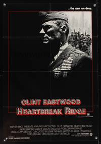 8e068 HEARTBREAK RIDGE Aust 1sh '86 Clint Eastwood all decked out in uniform & medals!