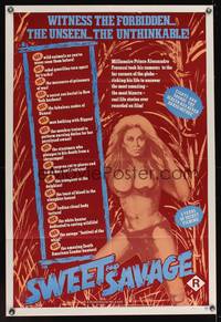 8e102 SWEET & SAVAGE Aust 1sh '83 Antonio Climati & Mario Morra's Dolce e selvaggio, mondo sexy!