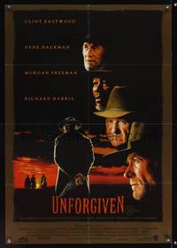 8e106 UNFORGIVEN Aust 1sh '92 Clint Eastwood, Gene Hackman, Richard Harris, Morgan Freeman