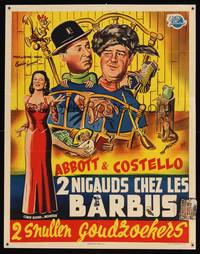 8e135 COMIN' ROUND THE MOUNTAIN Belgian '51 art of wacky hillbillies Bud Abbott, Lou Costello!