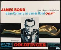 8e163 GOLDFINGER Belgian R70s great image of Sean Connery as James Bond 007 w/golden girl!
