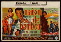8e171 HOUSE OF BAMBOO Belgian '55 Sam Fuller, Robert Ryan, Robert Stack, sexy Shirley Yamaguchi!