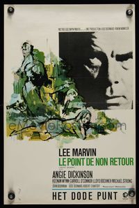 8e212 POINT BLANK Belgian '67 Lee Marvin, Angie Dickinson, cool different stylized artwork!