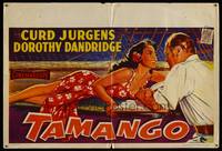 8e235 TAMANGO Belgian '59 sexy Dorothy Dandridge hates Curt Jurgens, interracial romance!