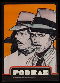 8e036 STING Czech 11x16 '75 cool different art of Paul Newman & Robert Redford by Karel Machalek!