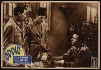 8e305 TO THE ENDS OF THE EARTH Italian 13x19 pbusta '49 drug smuggling, Dick Powell!