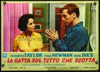 8e409 CAT ON A HOT TIN ROOF Italian photobusta R1960s Elizabeth Taylor, Paul Newman!